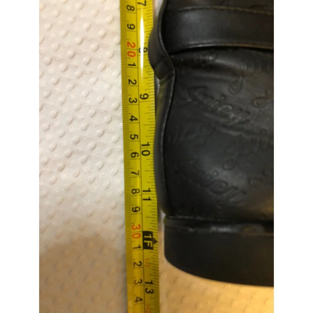 Juicy Couture Young Miss Girl Size 4 Boots Black Zip Up -12